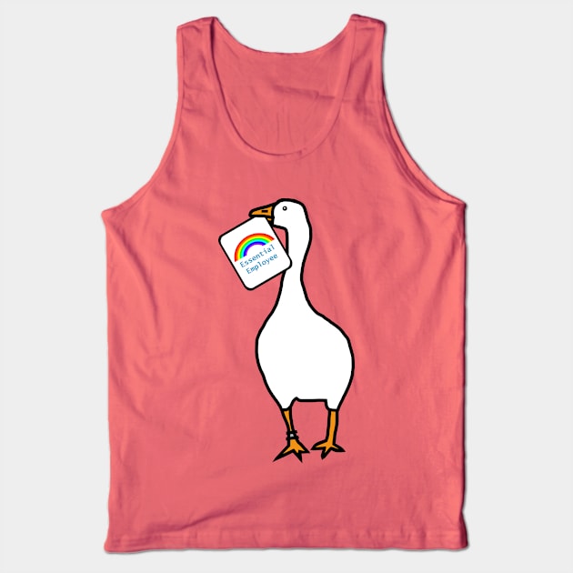 Goose with Stolen Essential Employee Rainbow Card Tank Top by ellenhenryart